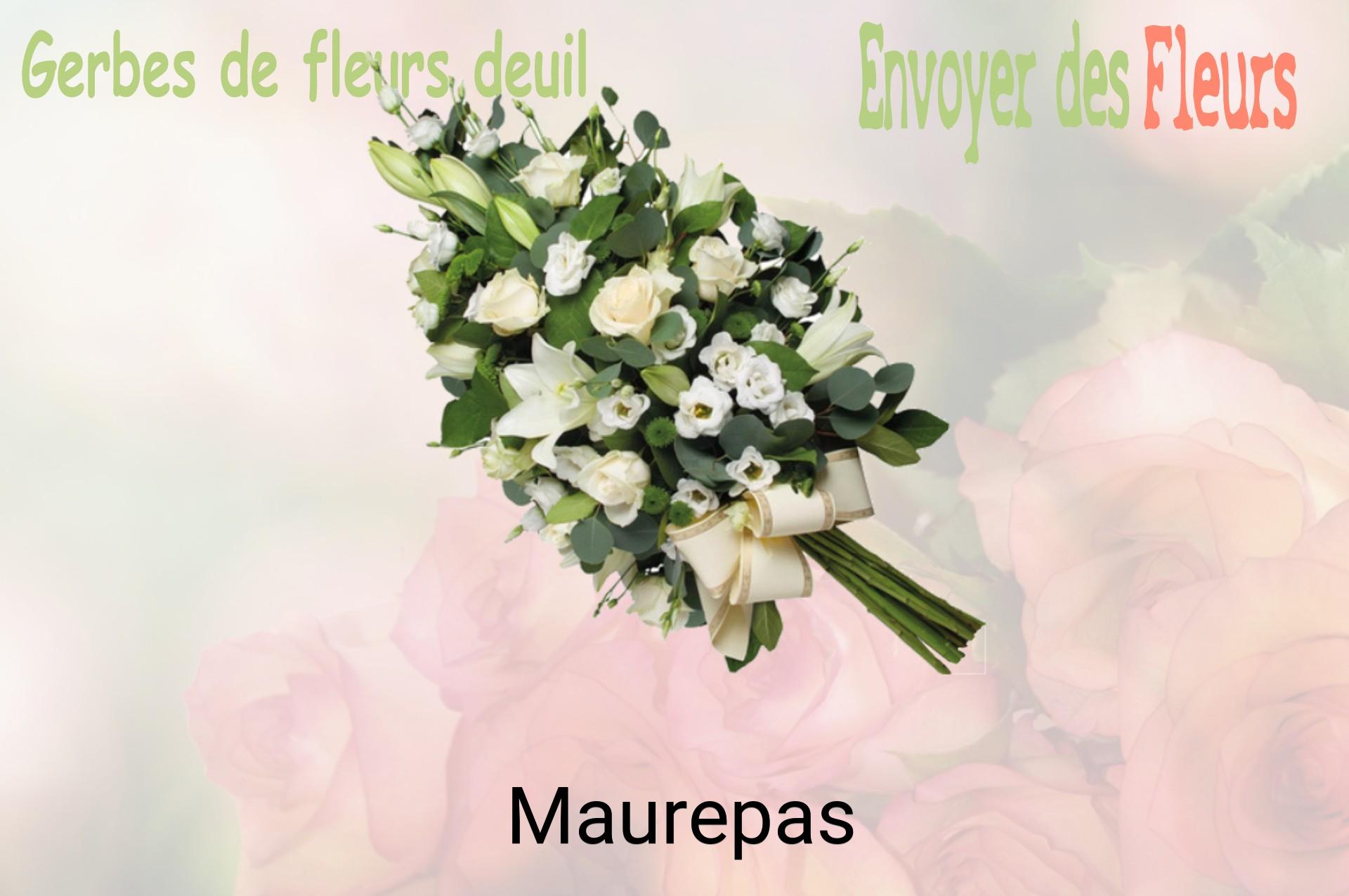 Gerbe de fleurs de deuil livrée à Maurepas